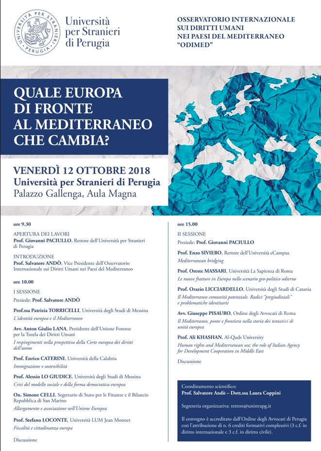 “Quale Europa di fronte al Mediterraneo che cambia?”